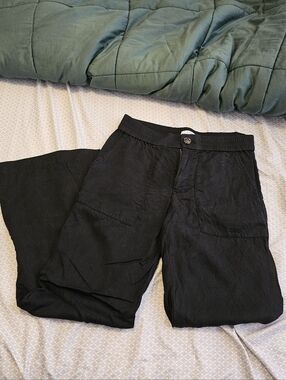 Women's Black Wide-Leg Pantsuit Pants - Versatile Everyday Style